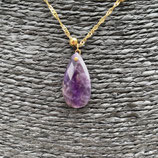 Collier Doré Améthyste N°1