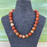 Collier Agate Orange