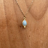 Collier fin Doré Goutte d'eau Amazonite