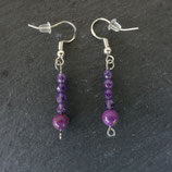 Boucles Améthyste & Phosphosidérite