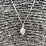 Collier Argenté Goutte d'eau Pierre de Lune