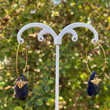Boucles d'oreilles Dorées Lapis Lazuli
