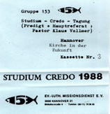Klaus Vollmer : STUDIUM CREDO 1988 - Kirche in der Zukunft - Kassette Nr.3
