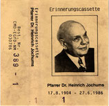 Pfarrer Dr.Heinrich Jochums - Erinnerungskassette