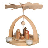 Pyramide Christi Geburt rund, modern, natur