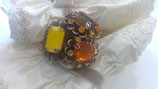 Konplott Gem Rocks Ring Brown / Yellow Antique Copper 7038