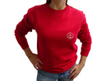 Unisex Sweatshirt moin (rot / weiß)