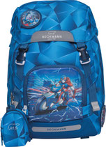 BECKMANN Schulrucksack Classic Blue Ligthning
