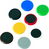 ALCO Magnete Ø 2,4 cm,   Ø 3,2 cm und Ø 3,8 cm, 10 Stück mehrere Farben
