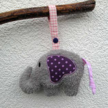 Rassel-Elefant rosa-violett