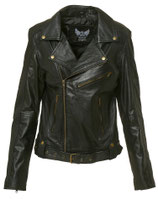 Herren Lederjacke, Brando Style Echtes Leder