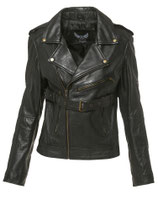 Biker-Stil-Lederjacke der neuesten Frauen Hüfte Länge