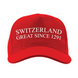 Baseball cap « SWITZERLAND – GROSSARTIG SEIT 1291 » im Stil von Guy Parmelin