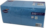 Duni Papierservietten,40 cm x 40 cm 3-lagig,1/4 Falz, Zellstoff, pacific blue