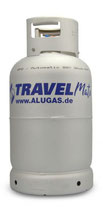 14KG ALUGAS - Travelmate LPG Tankgasflasche inkl. Einbauzubehör