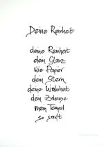 Kalligrafie A3 "Deine Reinheit"