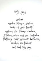 Kalligrafie A3 "Ewig jung"