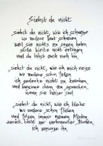 Kalligrafie A3 "Siehst du nicht"