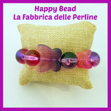 Kit Bracciale Elastico Viola/Fucsia