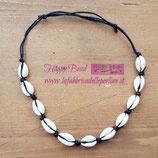 Collana Conchiglie di Ciprea colore Nero