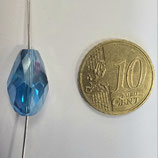 Goccia Sfacettata in Vetro 9x15mm Turchese