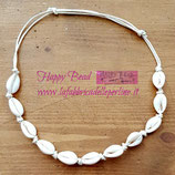 Collana Conchiglie di Ciprea colore Bianco