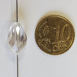 Goccia Sfacettata in Vetro 9x15mm Trasparente