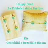 Kit Wirework Earrings and Bracelet Bloom version Mint Green Opaque