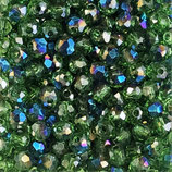 Cipollotti Sfaccettati 3x4mm Verde Foresta AB 50pezzi