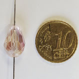 Goccia Sfacettata in Vetro 9x15mm Rosa chiaro
