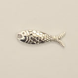 Ciondolo Metallo Pesce Sardina 23mm argento