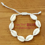 Bracciale Conchiglie di Ciprea colore Bianco