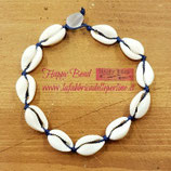 Cavigliera Conchiglie di Ciprea colore Blu