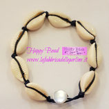 Bracciale Conchiglie di Ciprea colore Nero