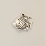 Ciondolo Metallo Pesce 17mm argento