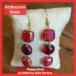 Kit Orecchini Base Rosso