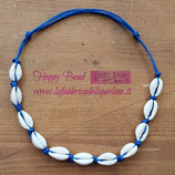 Collana Conchiglie di Ciprea colore Blu