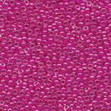 Round Rocailles 8/0 col.209 Fucsia Lined Crystal