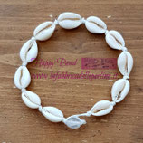 Cavigliera Conchiglie di Ciprea colore Bianco
