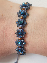 Kit Bracciale Macramé Fiore Azzzurro / Grigio