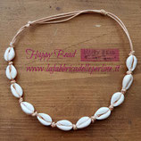 Collana Conchiglie di Ciprea colore Biege