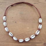 Collana Conchiglie di Ciprea colore Marrone