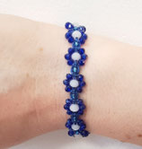 Kit Bracciale Macramé Fiore Blu