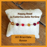 Kit Bracciale Base Sfere Swarovski Rosso