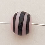 Sfera 12mm Rosa a Righe Nere