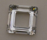 Square Ring Swarovski (4439) 20mm Crystal Silver Shade