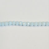 Cipollotti Sfaccettati 3x4mm Azzurro Chiaro Coprente Lucido 50 pezzi