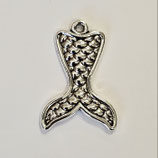 Ciondolo Metallo Coda Sirena 27mm argento