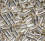 Bugle Beads 3mm col.1 Argento Silverline