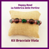 Kit Bracciale Base Cavetto Viola Verde